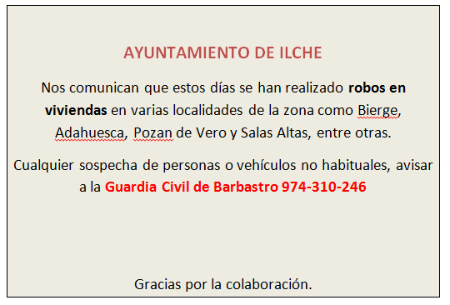 Imagen Aviso. Robos en viviendas