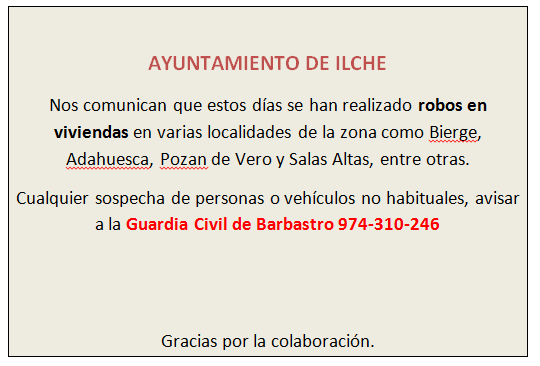 Imagen Aviso. Robos en viviendas