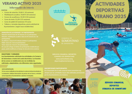 Imagen Fin de inscripciones en actividades deportivas de verano