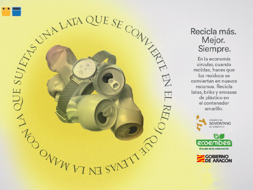 Imagen Reduce. Reutiliza. Recicla. Nueva campaña de Ecoembes hacia la economía circular.