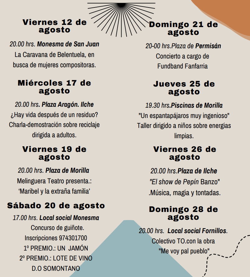 Imagen: Programa Jornadas Culturales Val D'Alferche-2022